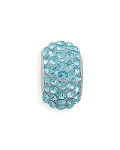Aqua Swarovski Crystal Euro Bead