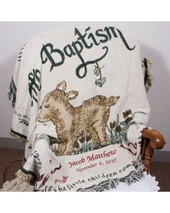 Personalized Baptism Throw Blanket