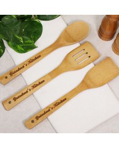 Personalized Bamboo Utensil Set of 3