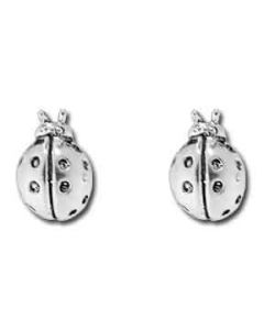 Ladybug Sterling Silver Stud Earrings