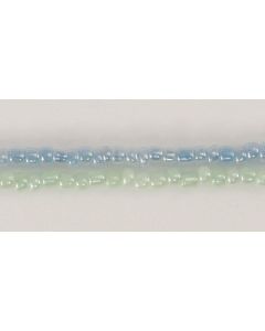 Double-strand Seed Bead Necklace - Lime Green & Aqua