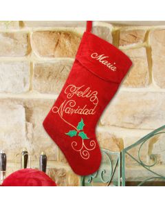 Personalized Feliz Navidad Christmas Stocking