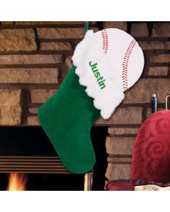 Personalized Baseball Christmas Stocking