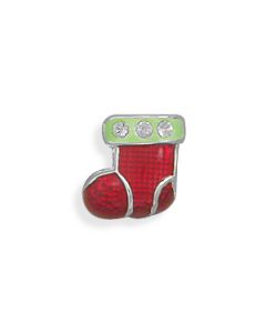 Red and Green Christmas Stocking Euro Bead